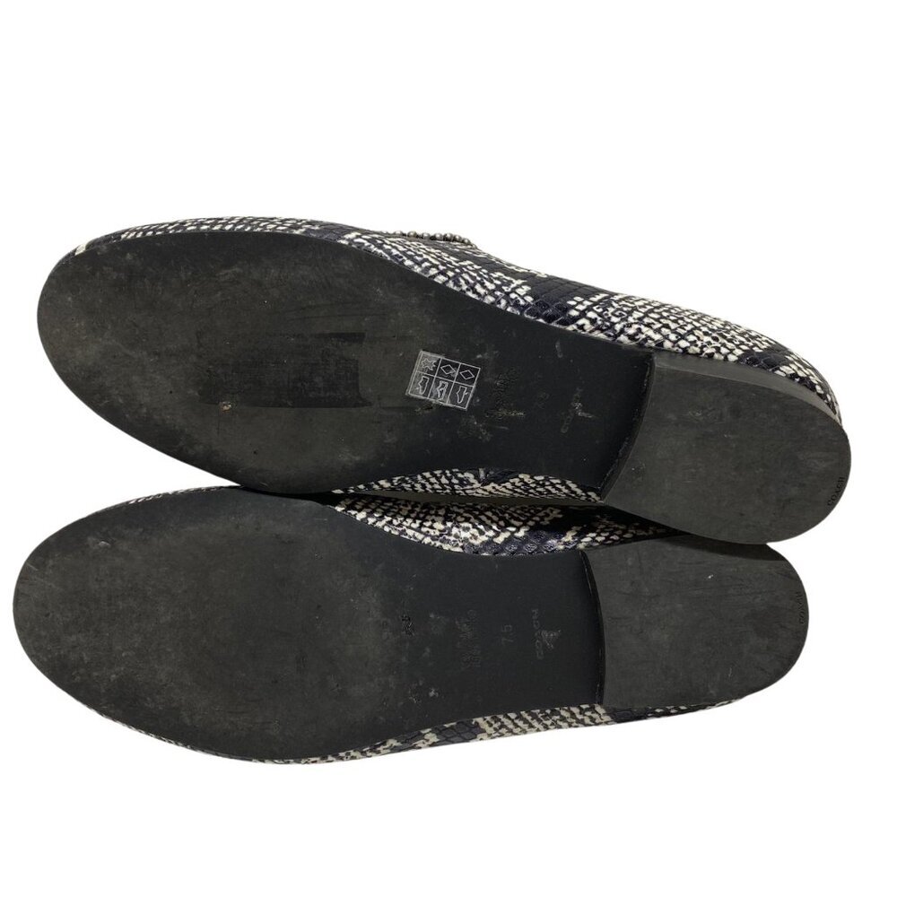 Coach Harper Snake Print Studded Loafers size 7.5b snakeskin gray black - Picture 7 of 8